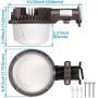 TORCHSTAR 43W LED Dusk to Dawn Barn Light, 120-277V, Outdoor Area Light with Photocell, Wet Location, ETL-Listed, 5000K Daylight, for Farm, Backyard, Street