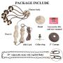 LNC French Country Chandelier, Farmhouse Handmade Distressed Wood 5 Lights Fixture for Dining & Living Room, Bedroom, Kitchen, Stairway, Bathroom
