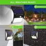 Solar Lights Outdoor - New Upgrade 144 LEDs Motion Sensor Light Outdoor Solar Powered Security Light IP65 Waterproof Led Motion Sensor Outdoor Light Bright Wireless Wall Lights with 3 Modes(6 Pack)
