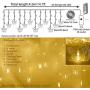 Butterfly Curtain Lights 120 LED 4.5M/14.7FT USB Powered 8 Modes Remote Window Curtain Lights with 24 Butterflies Waterproof Twinkle Lights for Bedroom Christmas Holiday Party Decoration - Warm White