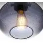 SYDTOP Modern Smoked Glass Pendant Light, 10 Inches Seeded Glass Globe Pendant Lighting, Matte Black Kitchen Hanging Light Fixture for Kithchen Island, Sink, Counter, Dining Room, Bar, Farmhouse