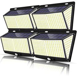 YZAA Solar Lights Outdoor 288 LED Motion Sensor Security Lights IP65 Waterproof with 270°/3 Working Modes Solar Powered Lights for Garden Patio Yard