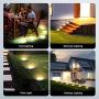 Solar Ground Lights Outdoor 8 Pack, Vosaro 8 LED Solar Garden Lights Waterproof, Upgraded Solar Powered Disk Lights, Landscape Lighting for Lawn Pathway Driveway Garden Yard Patio, Warm White