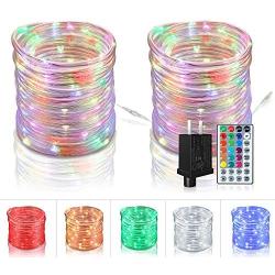 Rope Lights 80 Ft 240 LEDs Outdoor Led Lights Rope Lights Outdoor, Connectable Color Changing Fairy Lights with Remote, Outdoor String Lights Christmas Lights Outdoor for Roof Patio (16 Colors)