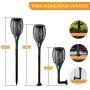 Remoloof Solar Torch Lights Outdoor, Upgraded Waterproof Flickering Flames Torches Lights LED Landscape Lighting Decoration Lighting Dusk to Dawn Auto On/Off for Garden Patio Yard Pathway, 4 Pack