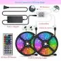 LED Strip Lights for Bedroom, YORMICK 32.8 Feet 300-LED SMD 5050 Waterproof Flexible RGB Strip Lights with 44 Keys IR Remote for Ceiling Bar Counter Cabinet Lighting Decoration