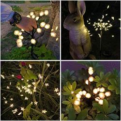 Upgraded Outdoor Solar Lights, Decorative Solar Garden Lights Solar Fairy Flower Lights Waterproof for Patio Yard Pathway Garden Christmas Decor (4 Pack,Warm White)