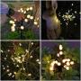 Upgraded Outdoor Solar Lights, Decorative Solar Garden Lights Solar Fairy Flower Lights Waterproof for Patio Yard Pathway Garden Christmas Decor (4 Pack,Warm White)