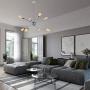 Mid Century Sputnik Chandelier 8 Lights Chrome Modern Sputnik Ceiling Light Fixture Industrial Vintage Pendant Lighting for Dining Room Living Room Bedroom Kitchen