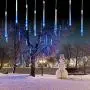 Meteor Shower Falling Rain Lights Christmas Lights 8 Tubes 192 LED Icicle Snow Falling Christmas Lights Outdoor Raindrop Lights, Xmas Wedding Party Tree Holiday Decoration Blue Meteor Shower Falling Rain Lights Christmas Lights 8 Tubes 192 LED Icicle Snow Falling Christmas Lights Outdoor Raindrop Lights, Xmas Wedding Party Tree Holiday Decoration Blue
