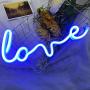 iceagle Love Neon Signs for Wall Decor,USB or Battery Decor Light,Neon Light for Bedroom,LED Neon Decorative Lights for Christmas,Party,Girls Living Room(Blue)