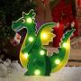 Accmor LED Dinosaur Light, Light Up Night Light Decorative Signs Warm White Nursery Lamp Wall Decor for Living Room, Bedroom, Home, Party, Christmas Kids Toys