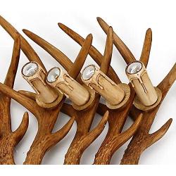 Resin Antler Chandelier 4/6-Light Deer Horn Pendant Lamp Indoor Decorative Lighting Fixtures for Dining Room, Living Room, Bar, Cafe (6 Lights)