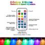 48FT Outdoor Color Patio Lights, RGB Cafe String Lights with 18 E26 S14 Shatterproof Edison Bulbs, Commercial Grade Dimmable String Lights for Patio Backyard Garden, 2 Remote Controllers