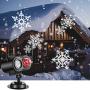 Christmas Projector Lights with Ocean Wave Outdoor Holiday Decorations,Halloween Led Projector Lights 2-in-1 Moving Patterns and Flowing Water Ripple,12 Slides Waterproof Xmas Snow Light Party Garden