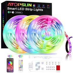 75FT Led Strip Lights, ATOPSUN Music Sync Color Changing 5050 RGB LED Light Strips Kit for Home Bedroom Kitchen TV Party (APP+Remote+Mic+3-Button Switch)