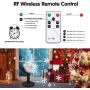 Christmas Projector Lights Outdoor LED Snowflake Rotating Projector with Remote Control Snowfall with Moving Patterns Snow Falling Landscape Projection Light Indoor Patio Garden Decoration