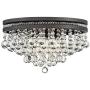 Regina Ceiling Light Flush Mount Fixture Bronze 16'' Wide Tiered Crystal Droplets for Bedroom Kitchen Living Room Hallway Bathroom - Vienna Full Spectrum