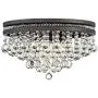 Regina Ceiling Light Flush Mount Fixture Bronze 16'' Wide Tiered Crystal Droplets for Bedroom Kitchen Living Room Hallway Bathroom - Vienna Full Spectrum