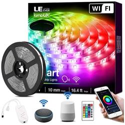 LE LED Strip Lights, WiFi Smart Color Changing LED Strips, SMD 5050 LED Rope Light, App&Remote Controlled, Tape Light for Bedroom, Home and Kitchen