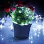 YIHONG 2 Set Christmas Fairy Lights Battery Operated,16ft 50LED String Lights Remote Control Timer Twinkle String Lights 8 Modes Silver Wire Firefly Lights for Garden Party Indoor Decor-White