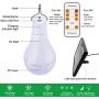 Afoskce Solar Light Bulb Outdoor Rechargeable 9W 350LM Solar Powered Light Led Bulb with Remote Timer, Lighting Sensor, 4 Lighting Mode for Chicken Coops Shed Hiking Camping Hurricane Lighting