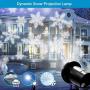 SZWTC Snowfall LED Light Projector, Christmas Snow Light,Snow Falling Projector Lamp Dynamic Snow Effect Spotlight for Garden Ballroom, Party,Halloween,Holiday Landscape Decorative