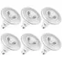 Sunco Lighting 6 Pack PAR38 LED Bulb with Dusk-to-Dawn Photocell Sensor, 15W=120W, 6000K Daylight Deluxe, 1250 LM, Auto On/Off, Security Spotlight Indoor/Outdoor - UL