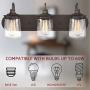 Kira Home Mason 23'' 3-Light Industrial Vanity/Bathroom Light + Seeded Glass Shade, Oil-Rubbed Bronze Finish