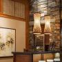 DLGGO Southeast Asian Tropical DIY Wicker Rattan Retro Lantern Pendant Lamp, Bamboo Spiral Shade, Bedroom Living Room Ceiling Chandelier Teahouse Dining Room Bar Cafe Club Single Head Hanging Lamp E27