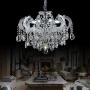 Fashionou K9 Crystal Raindrop Chandelier, Classic Crystal Pendant Lighting for Dining Rooms Living Room(Bulb Not Included)