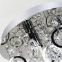 Maxax Flush Mount Crystal Chandelier 3 Lights Ceiling Lighting Fixture for Walking Way Living Room, Bedroom,Kitchen, Bathroom.(Chrome) (OM24)