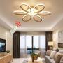 ZipLighting Modern LED Ceiling Light Dimmable Ceiling Lighting with Remote Round Ceiling Light Fixture Ceiling Lamp Flower Shape for Dinning Room Bedroom Kitchen Hallway 80W Decorative Lamp