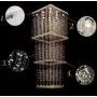 Square Base Spiral Staircase Light Large High Ceiling Light Fixture 12-Lights Raindrop Crystal Chandeliers Modern Living Room Lighting for Hallway Foyer Hall