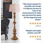 JONATHAN Y JYL3000A Taylor 67'' Resin LED Floor Lamp Cottage,Rustic,FrenchCountry for Bedrooms, Living Room, Office, Reading, Brown