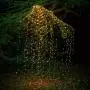 WSgift 2 Pack 250 LEDs Waterfall Shape Twinkle Fairy Lights, 8 Modes 10 Strands Waterproof Battery Operated Silver Copper Wire Warm White Vine String Lights for Outdoor Garden Christmas Decorations
