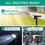Solar Landscape Spotlights Outdoor 32 LED ZHENREN Waterproof Solar Outdoor Powered Spotlight Adjustable Wall Light 3 Lighting Modes Warm White 2-in-1 for Tree Yard Garden Garage Patio Pathway 2 Pack