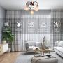 Tangkula 3-Light Ceiling Light, Flush Mount Ceiling Lamp, Adjustable Spotlight Spiral Ceiling Fixture for Kitchen, Hallway, Living Room & Bedroom (Nickel)