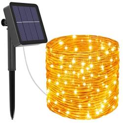 Kolpop Solar String Lights Outdoor, 79ft 240 LED 8 Modes Solar Fairy Lights Outdoor Waterproof Solar Rope Lights Outdoor Waterproof Led for Patio Yard Christmas Trees Wedding Party (Warm White)