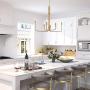 KSANA Gold Chandelier, 6-Lights Modern Chandeliers for Dining Rooms, Living Room, Bedroom, Kitchen, Brushed Gold Finish