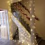 LE Fairy Curtain Lights Battery or USB Plug in, 9.8 x 9.8 ft Curtain of String Lights with Remote, 300 LED Indoor Outdoor Decorative Christmas Twinkle Lights for Bedroom, Patio, Party Wedding Backdrop