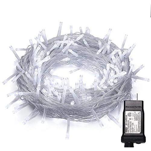 woohaha String Lights Fairy Lights, Safe Voltage 10m (33feet) 100 Led 8 Modes with Memory 31V UL Certified Power Supply for Garden, Party, Wedding, Christmas (100LED, Cool White)