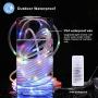 66Ft Rope Lights Garden Decoration Outdoor Indoor,E-thinker Plug-in 200 LEDs Multicolour String Rope Lights with Remote,Waterproof Flexible Rope LEDs Light Decorate,Party,Backyard,Landscape