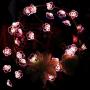 Flower String Lights for Girls Kids Bedroom Decorations - Pink Cherry Blossom 30 LED Decorative Fairy Night Light - Waterproof Indoor Outdoor Wedding Birthday Party Wall Decor Battery Operated 10FT
