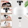 Industrial Ceiling Light Fixture White with Frosted Glass Shade, Black Semi Flush Mount Light Fixture for Hallway Porch Kitchen Entryway Corridor, Farmhouse Close to Ceiling Lights, E26 Base