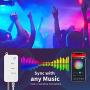 Christmas 32.8ft LED Fairy Strip Lights,Smart Led Lights Strips Compatible with Alexa/Google Home, Ir Remote APP Control Music Sync Color Changing USB Fairy String Lights for Bedroom, Home Decoration