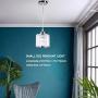 Mini Pendant Light Crystal Pendant Lighting Fixture Flush Mount Ceiling Lighting Fixture Adjustable Hanging Light for Dining Room Bedroom Kitchen Island Living Room Hallway,E26 Bulb,Chrome