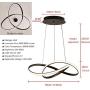 Ziplighting LED Modern Pendant Light with Remote Dimmable Pendant Lighting Stepless Dimming Chandelier Contemporary Adjustable Ceiling Fixture Light for Dining Living Room Kitchen Island