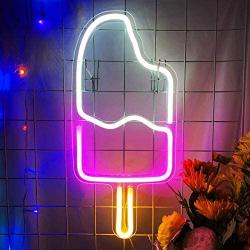 iceagle Ice Cream LED Neon Sign for Wall Decor,USB Decor LED Signs,Neon Lights for Bedroom,Light Up Signs Decorative Neon Light Sign for Home,Christmas,Party,Kids Living Room…