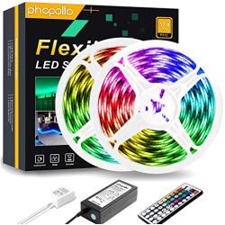 Phopollo Waterproof Led Strip Lights Kit Color Change 32.8ft